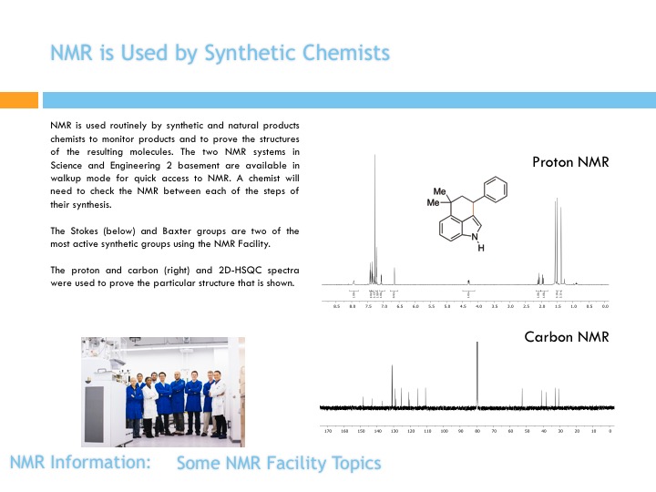 NMR is used by synthetic chemists